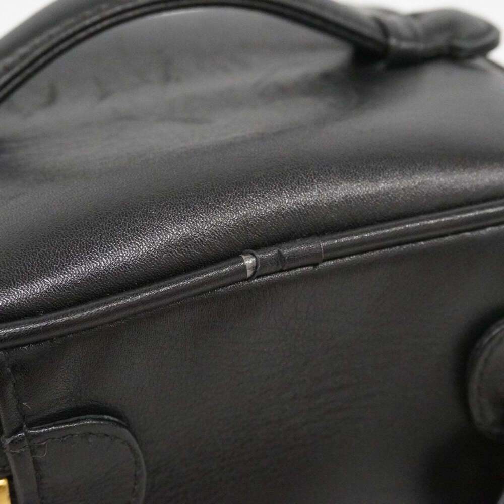 CHANEL Black Lambskin Leather Vanity Bag - Picture 6 of 11